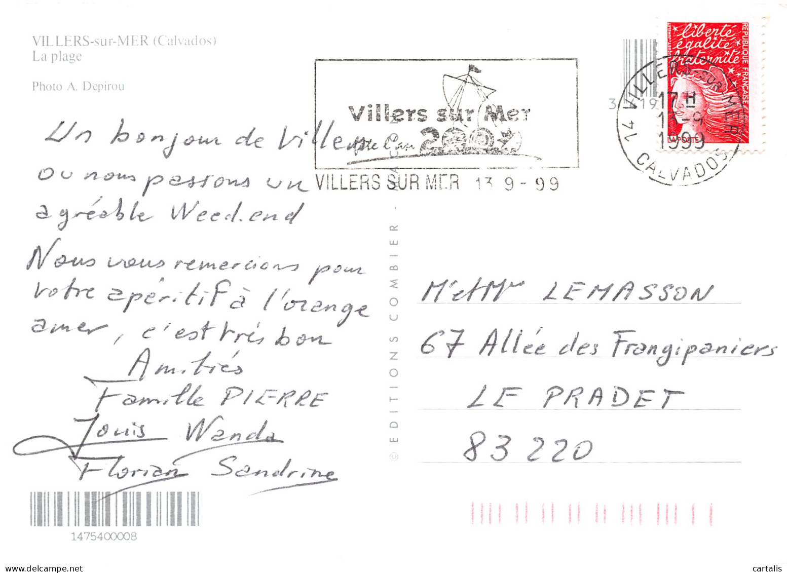 14-VILLERS SUR MER-N° 4451-C/0033 - Villers Sur Mer