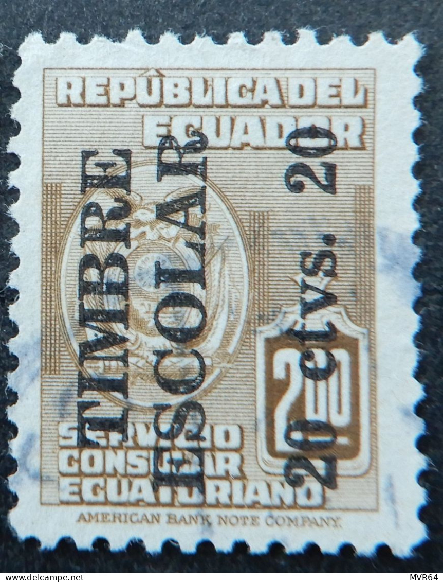Ecuador 1949 1950 (2) Consular Service Stamp - Ecuador