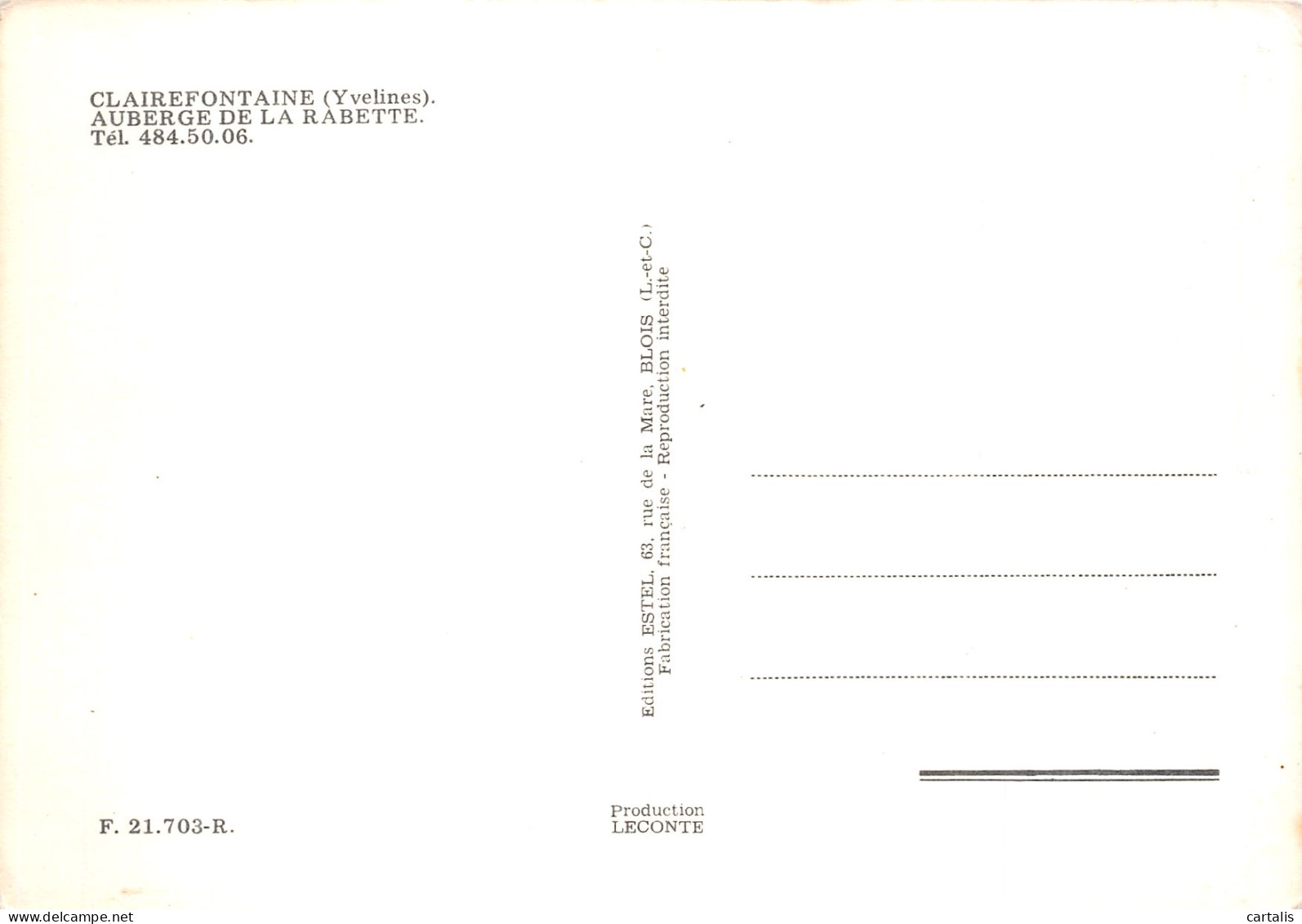 78-CLAIREFONTAINE-N° 4452-A/0257 - Sonstige & Ohne Zuordnung