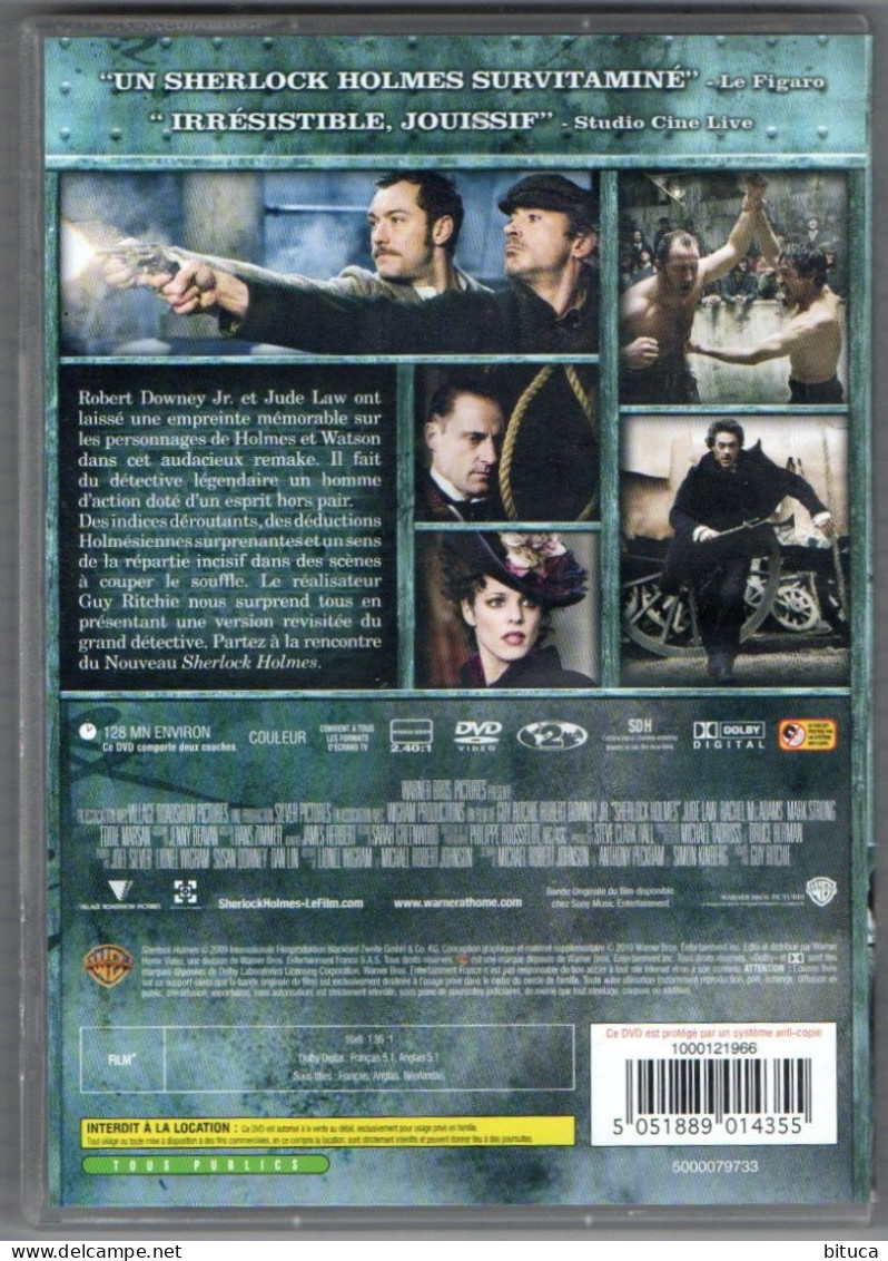 DVD SHERLOCK HOLMES ROBERT DOWNEY JR JUDE LAW TRèS BON ETAT - Azione, Avventura