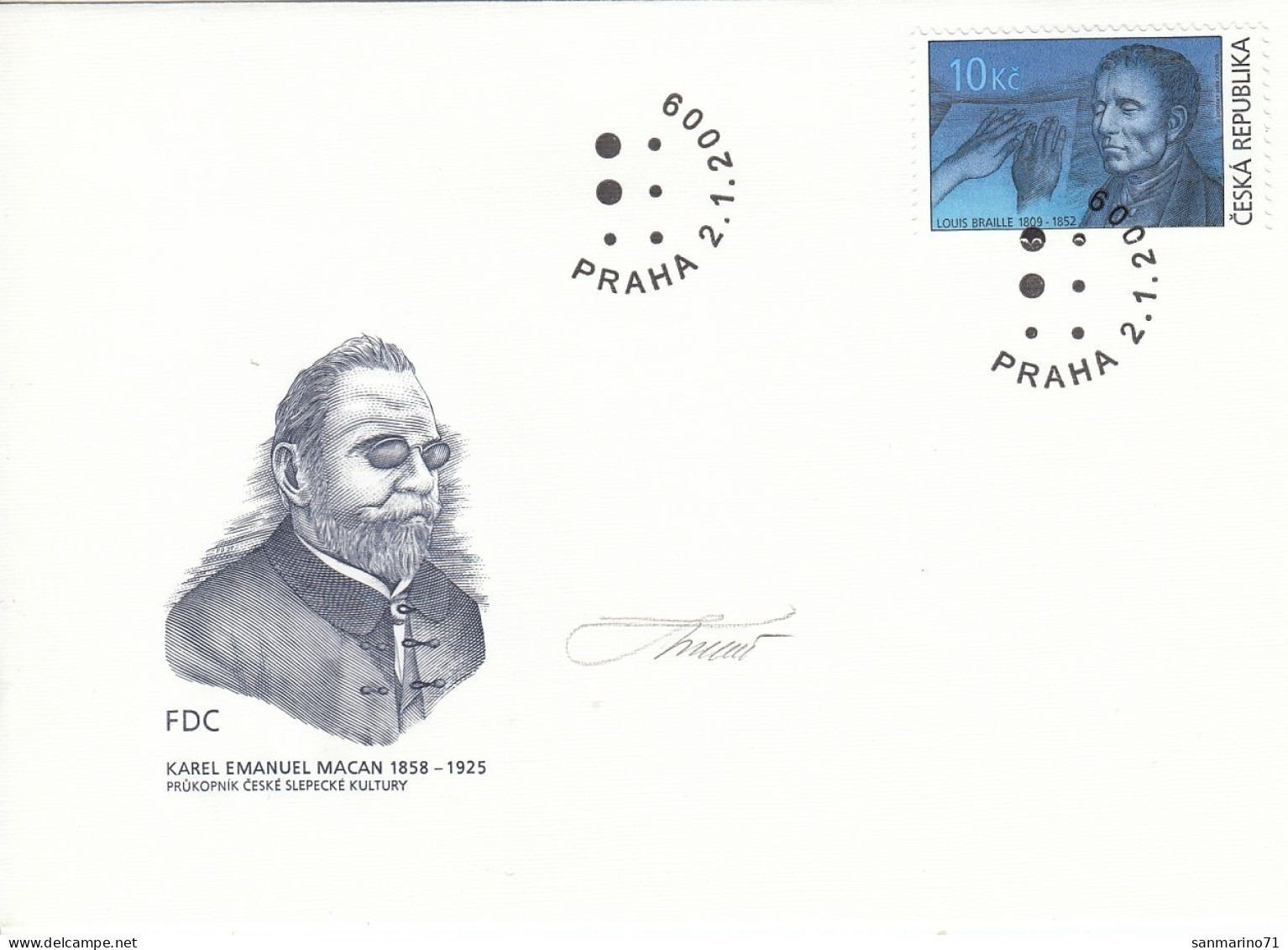 FDC CZECH REPUBLIC 584 - Handicap