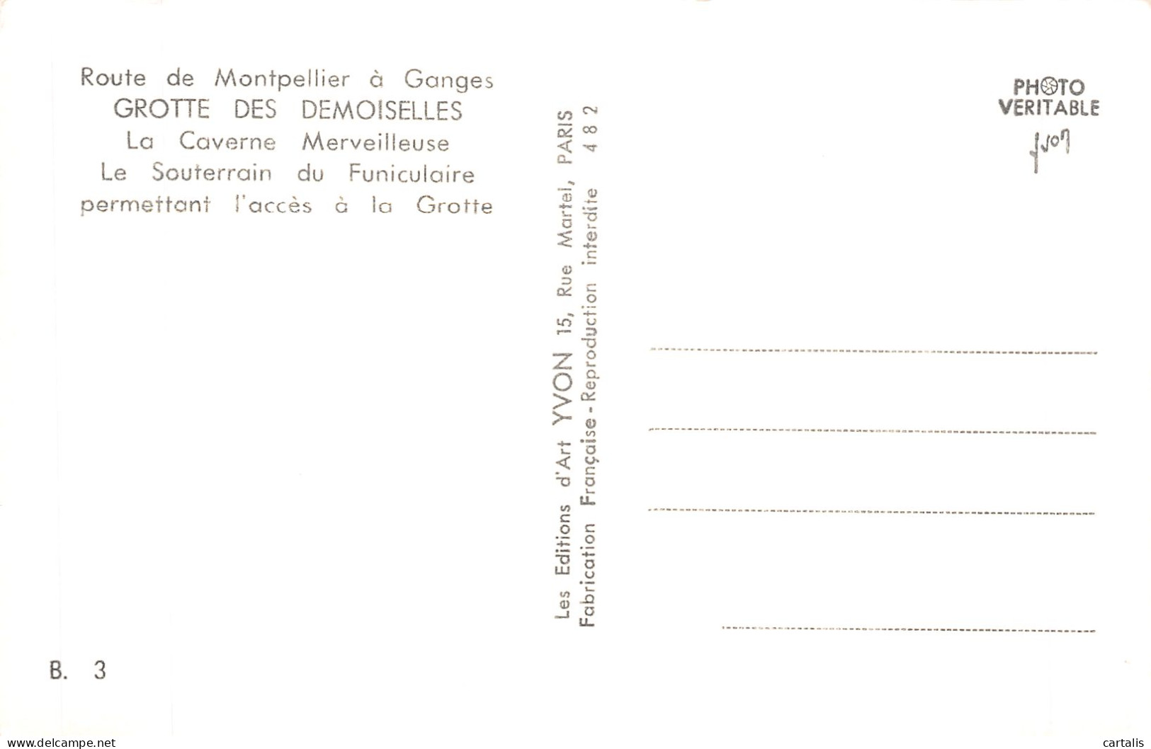 34-GROTTE DES DEMOISELLES-N° 4452-E/0241 - Other & Unclassified