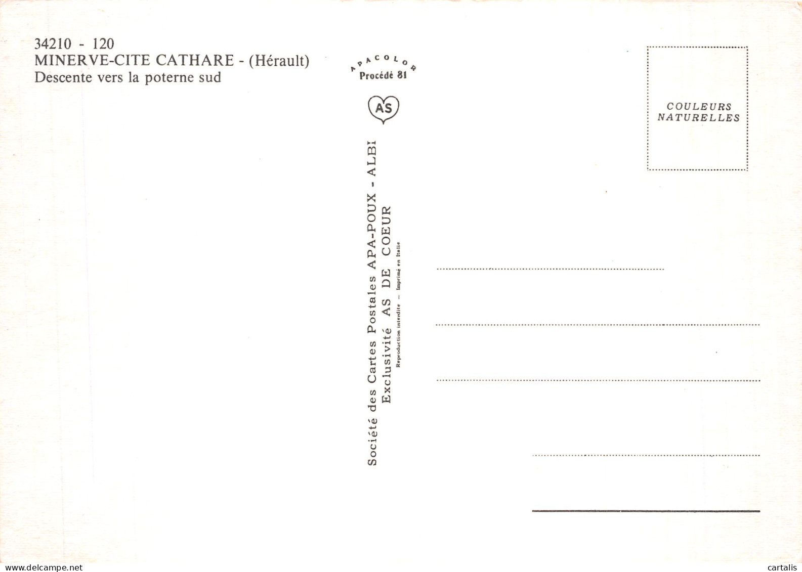 34-MINERVE -N° 4452-D/0321 - Other & Unclassified