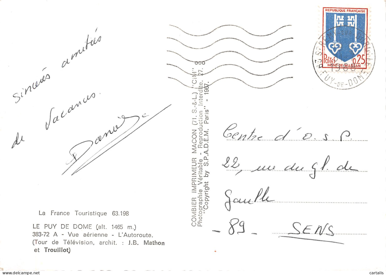 63-PUY DE DOME-N° 4452-C/0201 - Other & Unclassified
