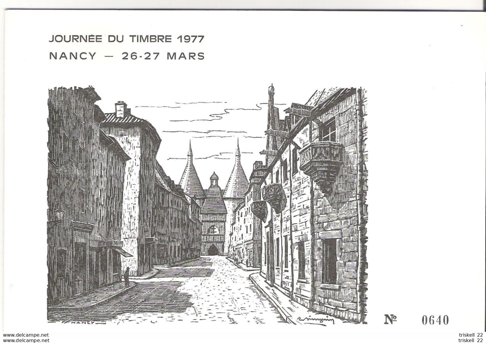 Journée Du Timbre  1977 - Nancy 26 & 27 Mars (avec Enveloppe Premier Jour) - 1970-1979