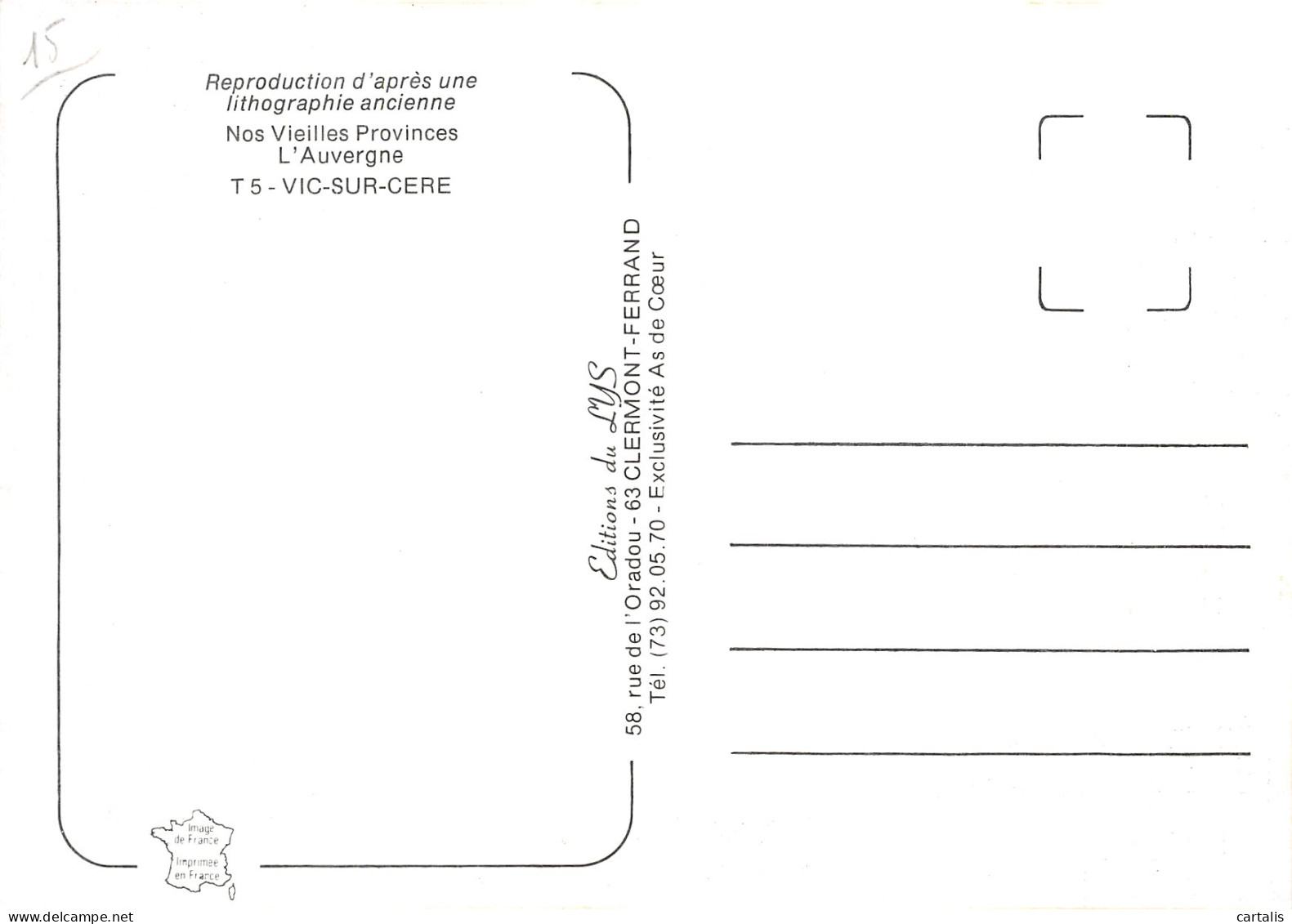 15-VIC SUR CERE-N° 4453-B/0397 - Other & Unclassified