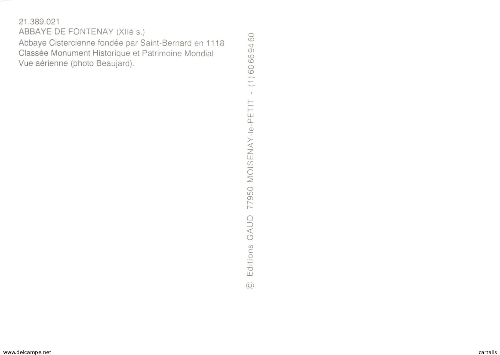 21-MONTBARD ABBAYE DE FONTENAY-N° 4453-B/0157 - Montbard