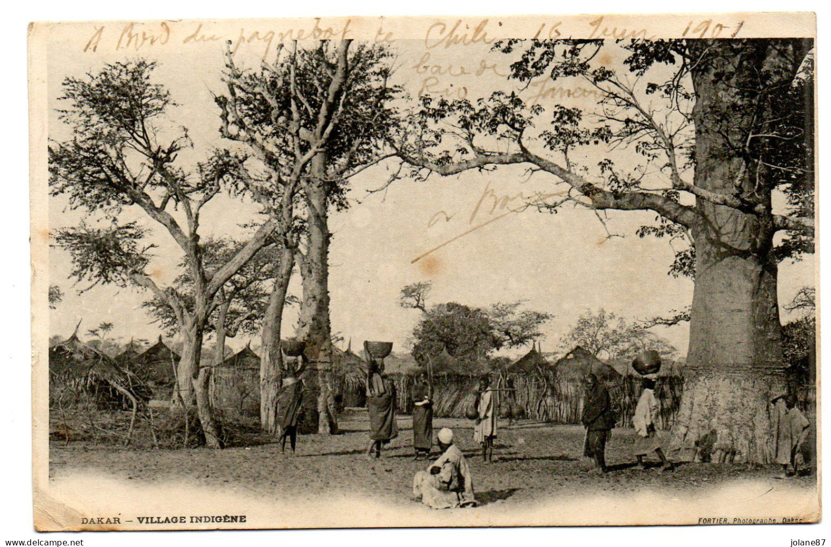 CPA  SIMPLE SENEGAL  1901   DAKAR  VILLAGE INDIGENE - Senegal