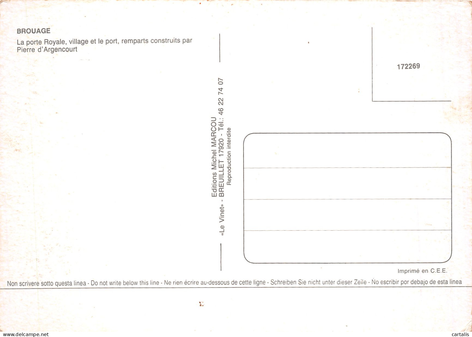 17-BROUAGE-N° 4453-C/0287 - Sonstige & Ohne Zuordnung