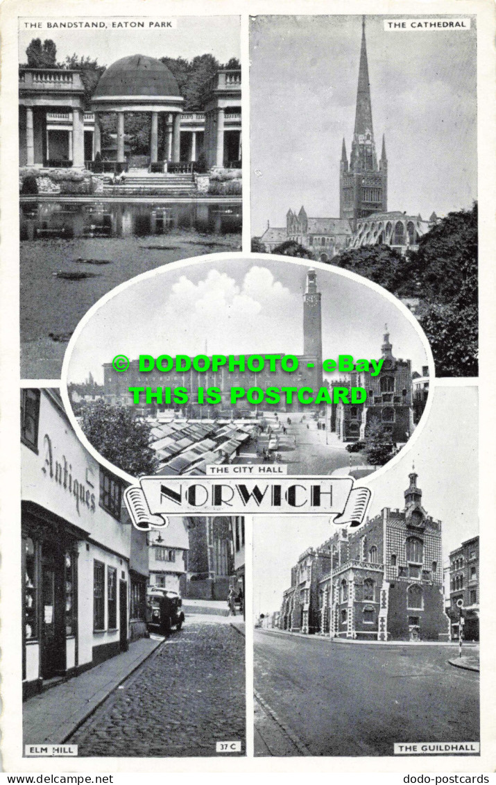 R558916 Norwich. The City Hall. Elm Mill. The Guildhall. Multi View - Monde