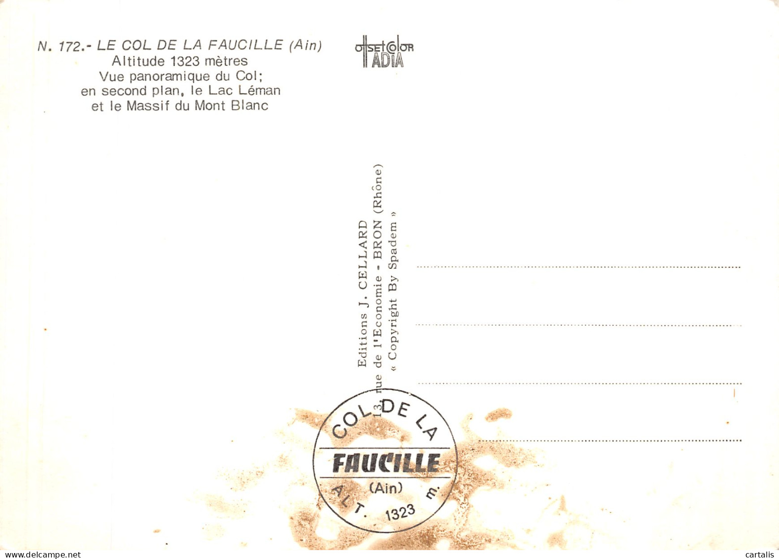 01-COL DE LA FAUCILLE-N° 4454-C/0191 - Unclassified