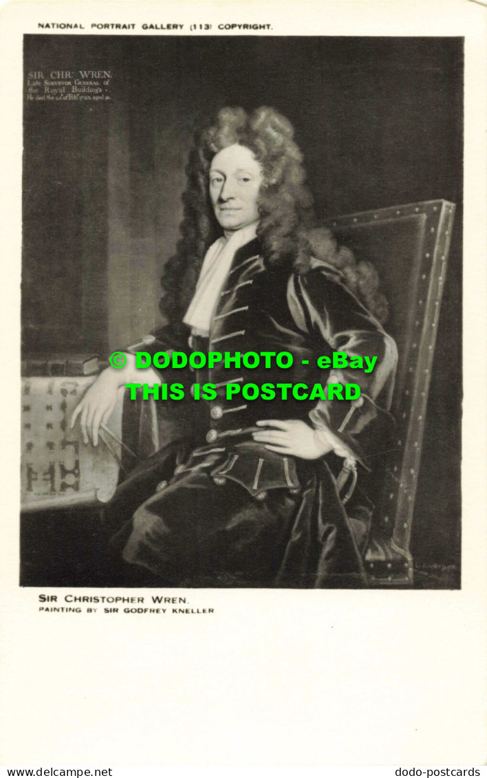 R558919 National Portrait Gallery. Sir Christopher Wren. B. Matthews. Sir Godfre - Monde