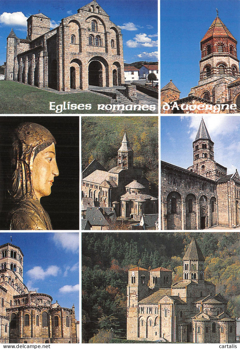 63-EGLISES ROMANES EN AUVERGNE-N° 4454-B/0367 - Other & Unclassified