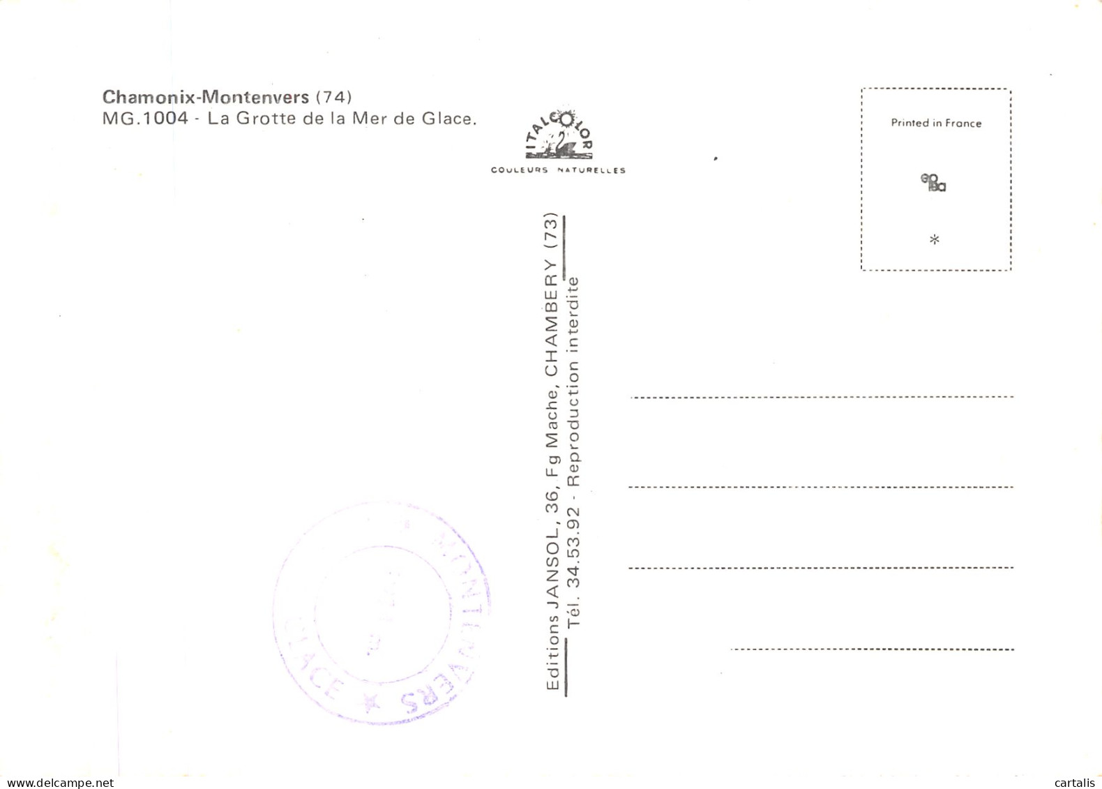 74-CHAMONIX MONTENVERS-N° 4454-B/0331 - Chamonix-Mont-Blanc
