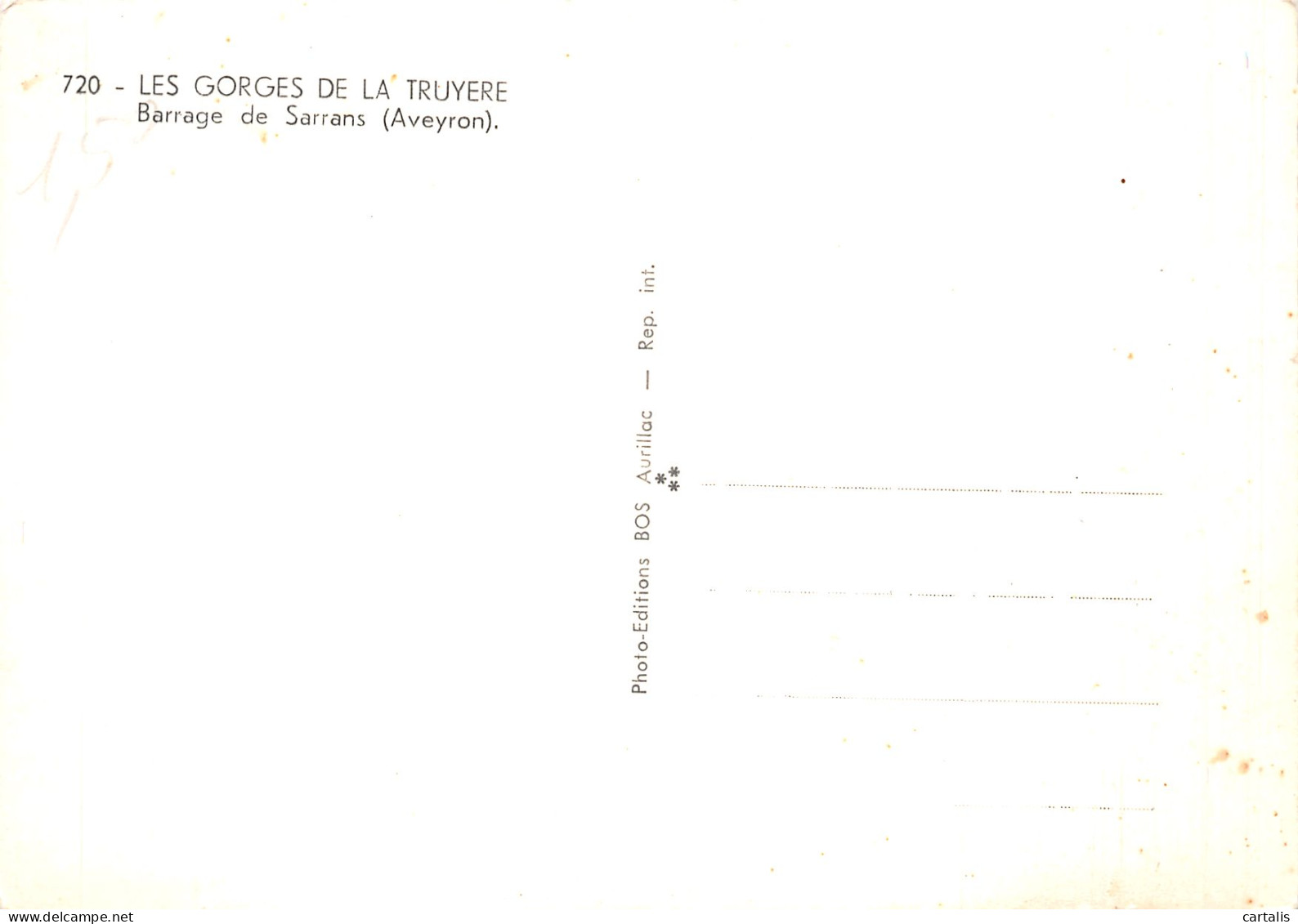 12-BARRAGE DE SARRANS-N° 4454-A/0325 - Andere & Zonder Classificatie