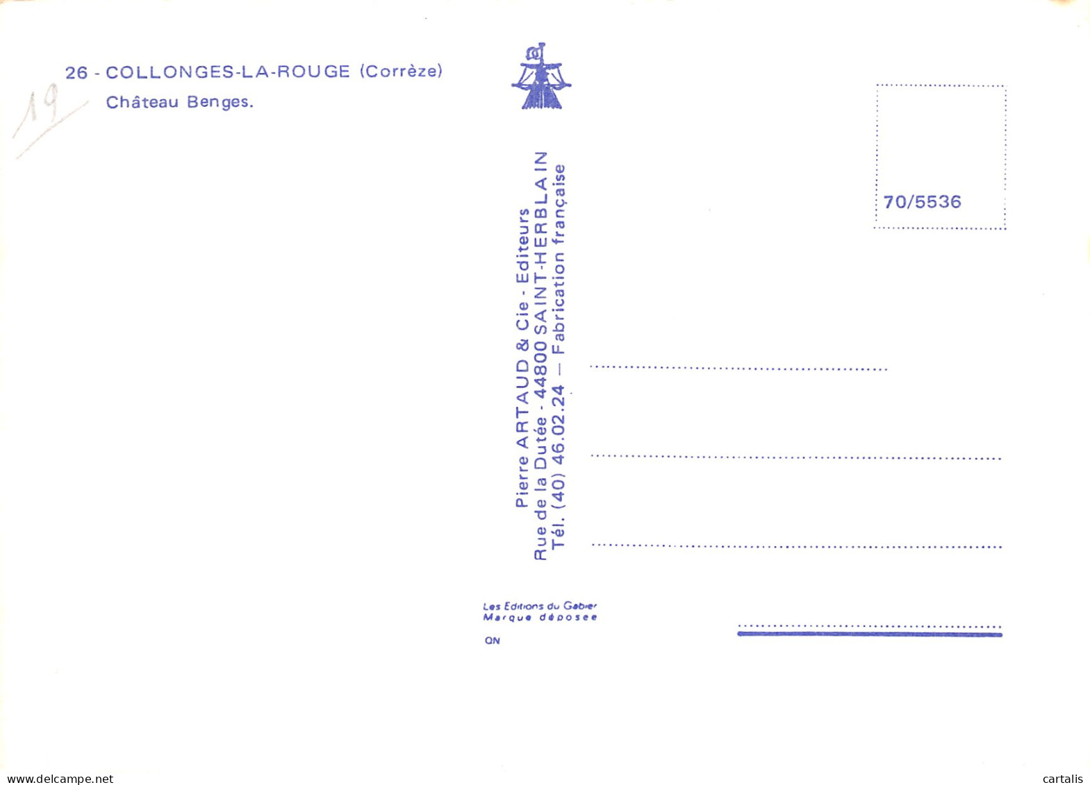 19-COLLONGES LA ROUGE-N° 4454-A/0113 - Other & Unclassified