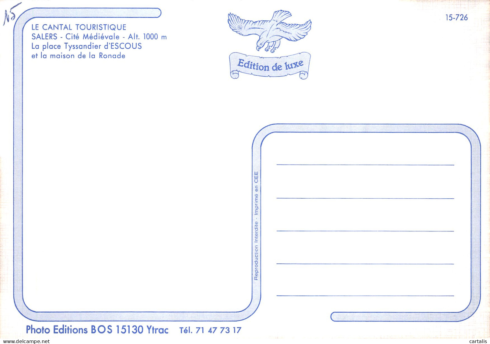 15-SALERS-N° 4454-A/0061 - Other & Unclassified