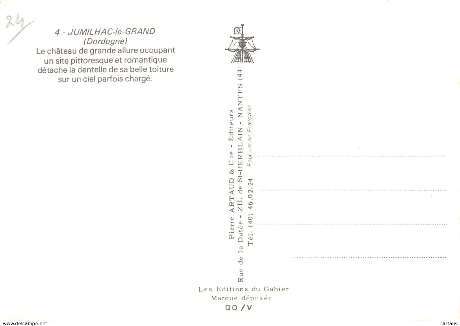 24-JUMILHAC LE GRAND-N° 4454-A/0051 - Sonstige & Ohne Zuordnung