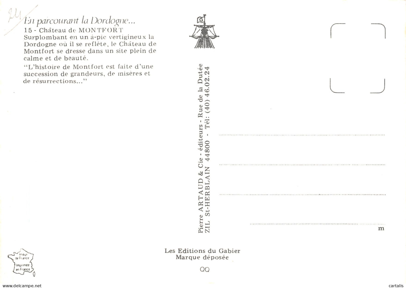 24-VITRAC CHATEAU DE MONTFORT-N° 4454-A/0031 - Sonstige & Ohne Zuordnung
