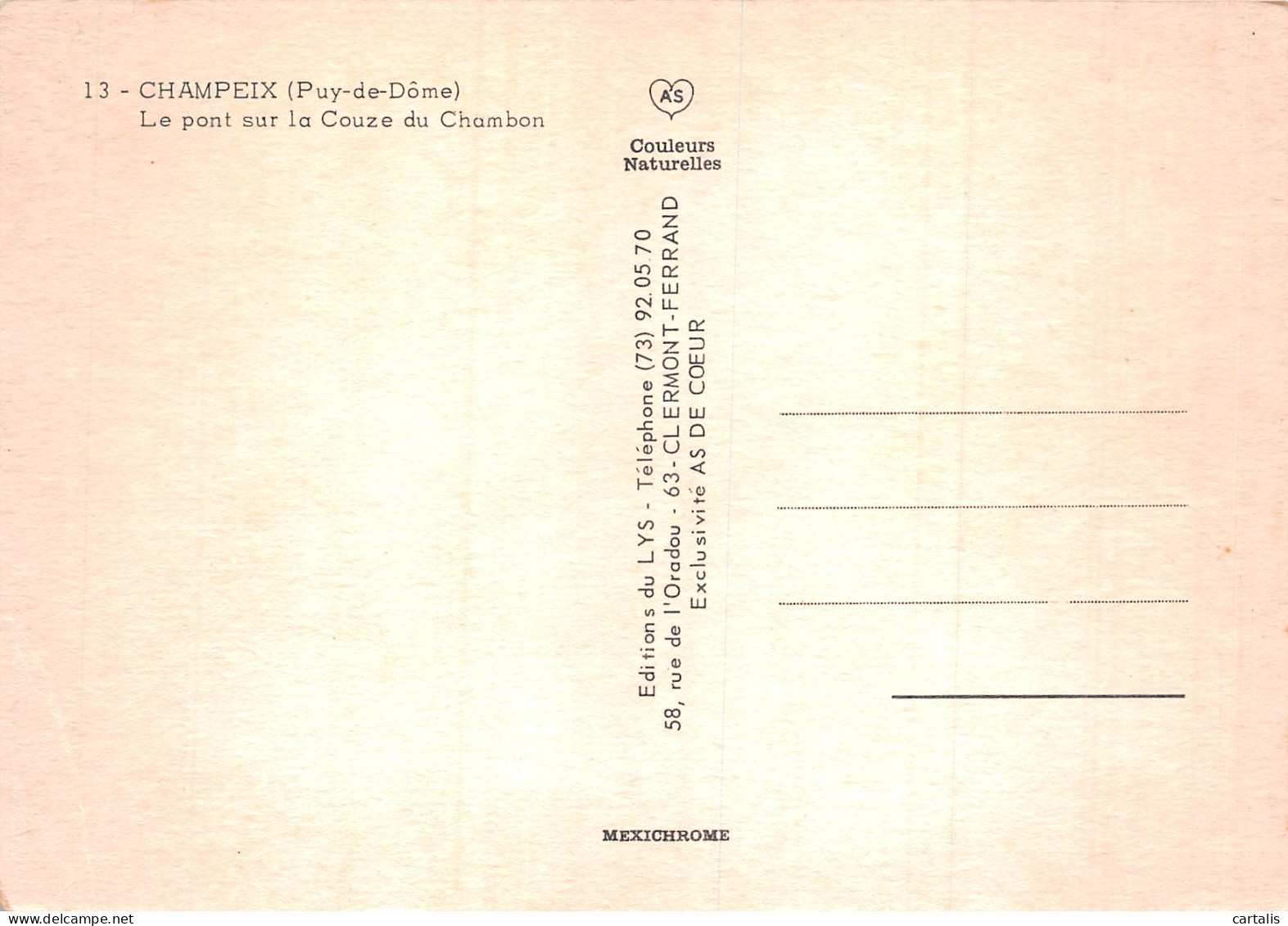 63-CHAMPEIX-N° 4454-A/0027 - Other & Unclassified