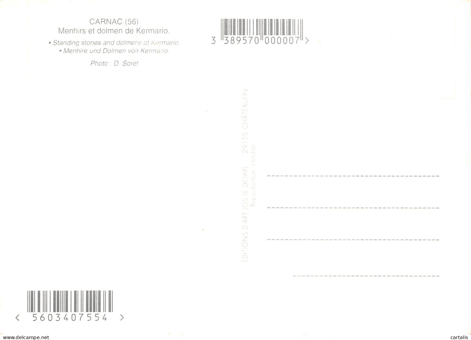 56-CARNAC-N° 4454-D/0317 - Carnac