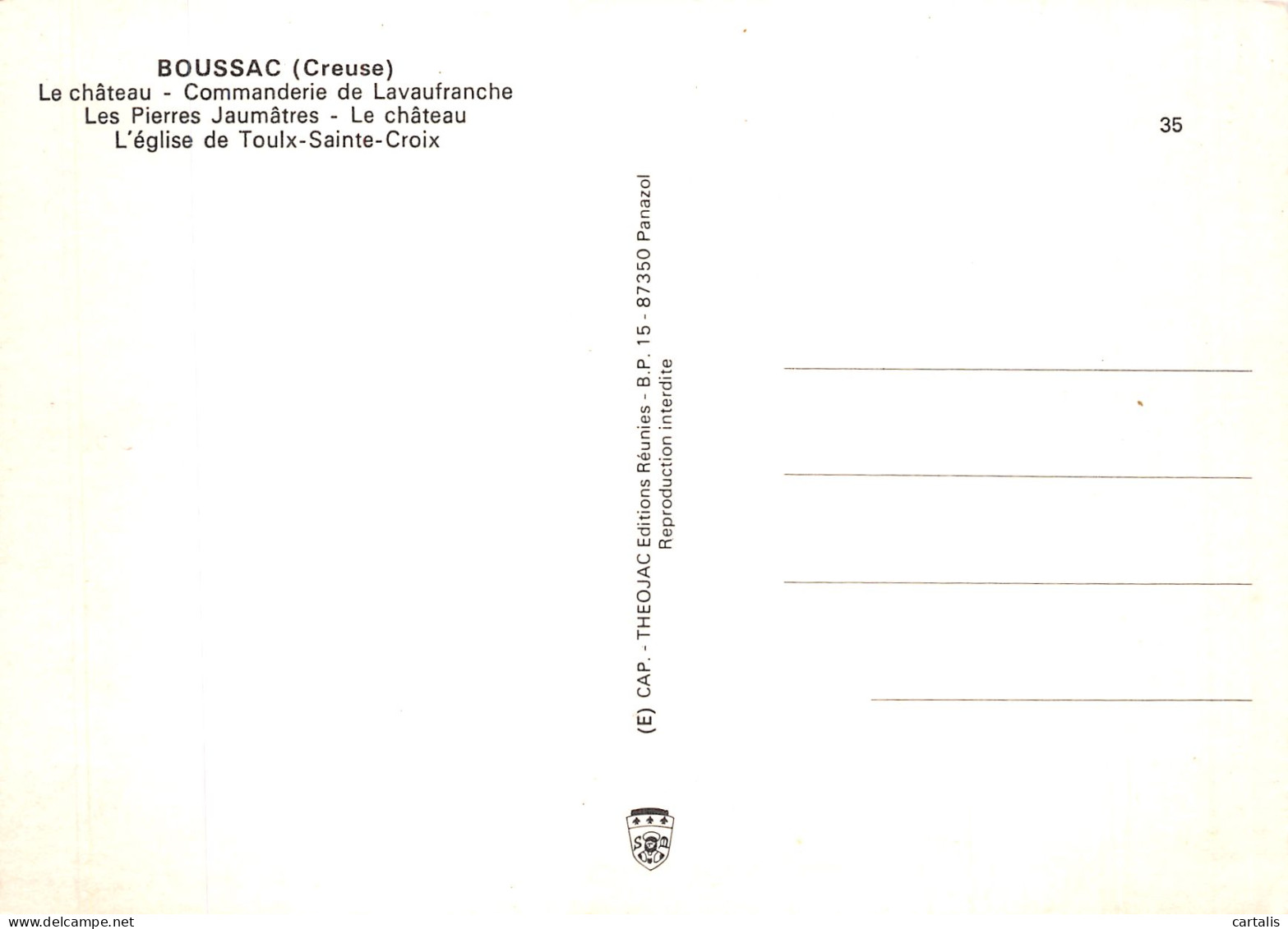 23-BOUSSAC-N° 4454-D/0283 - Boussac