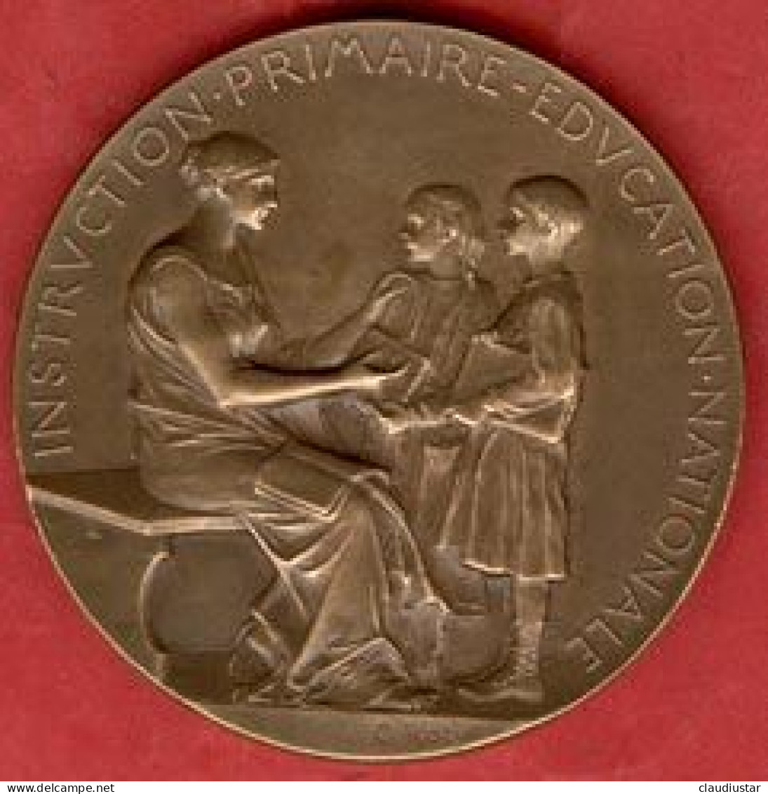 ** MEDAILLE  INSTRUCTION  PRIMAIRE  -  EDUCATION  NATIONALE  -  INSTITUTEUR  De  L' OISE  1899 - 1900 ** - Autres & Non Classés