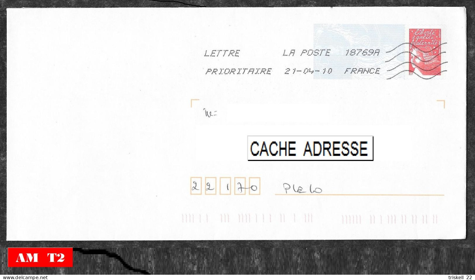 Lettre PAP Avec Timbre N° 3417 - Date Du 21-04-10 - Code ROC 18769A Nanterre Ctc - PAP: Sonstige (1995-...)