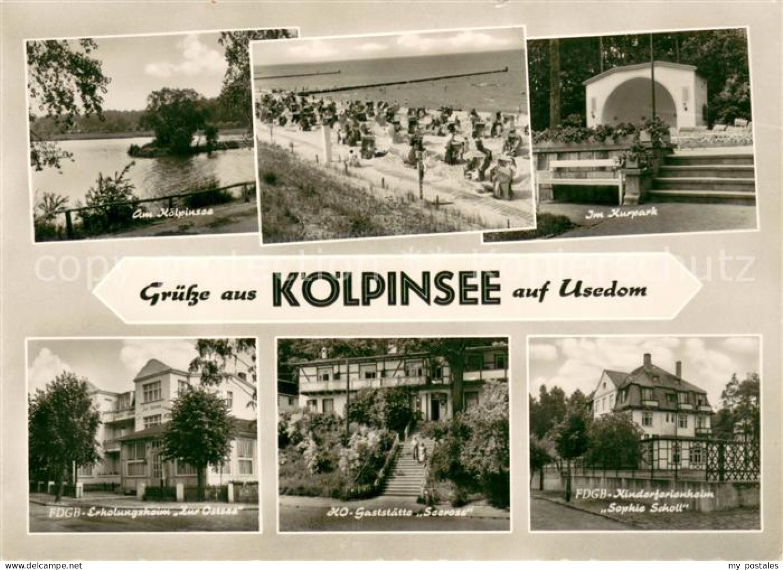 73675700 Koelpinsee Usedom Partie Am Koelpinsee Strand Promenade Kurpark Musikpa - Usedom