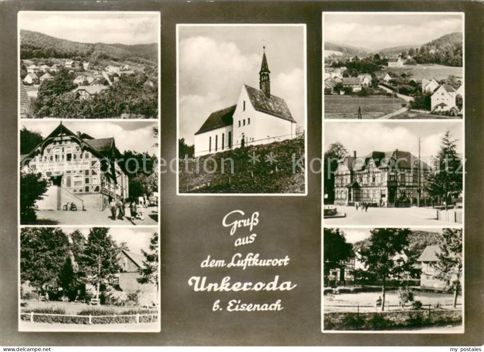 73675622 Unkeroda Eisenach Thueringen Teilansichten Luftkurort Kirche Unkeroda E - Eisenach