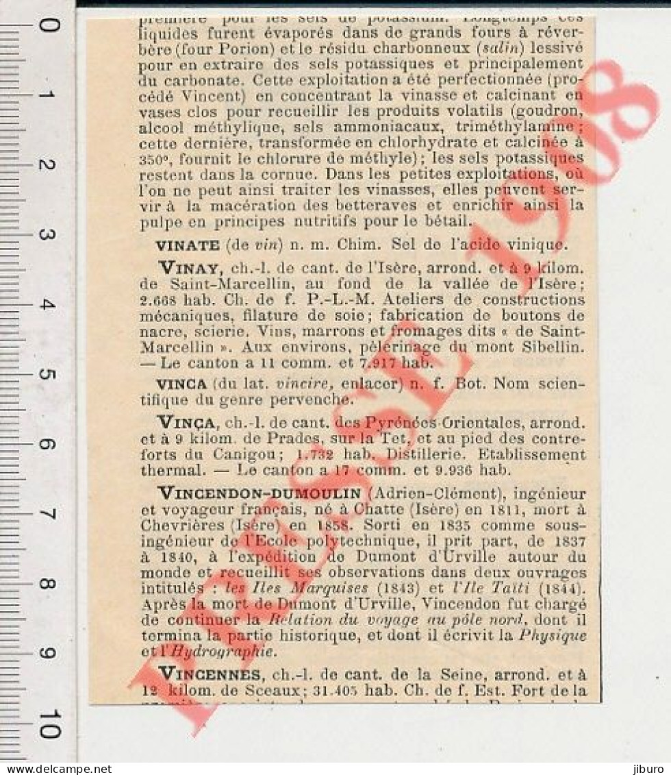 2 Vues 1908 Vindas Vindau + Vinay Isère 38 + Adrien Clément Vincendon-Dumoulin Né à Chatte 38 - Zonder Classificatie
