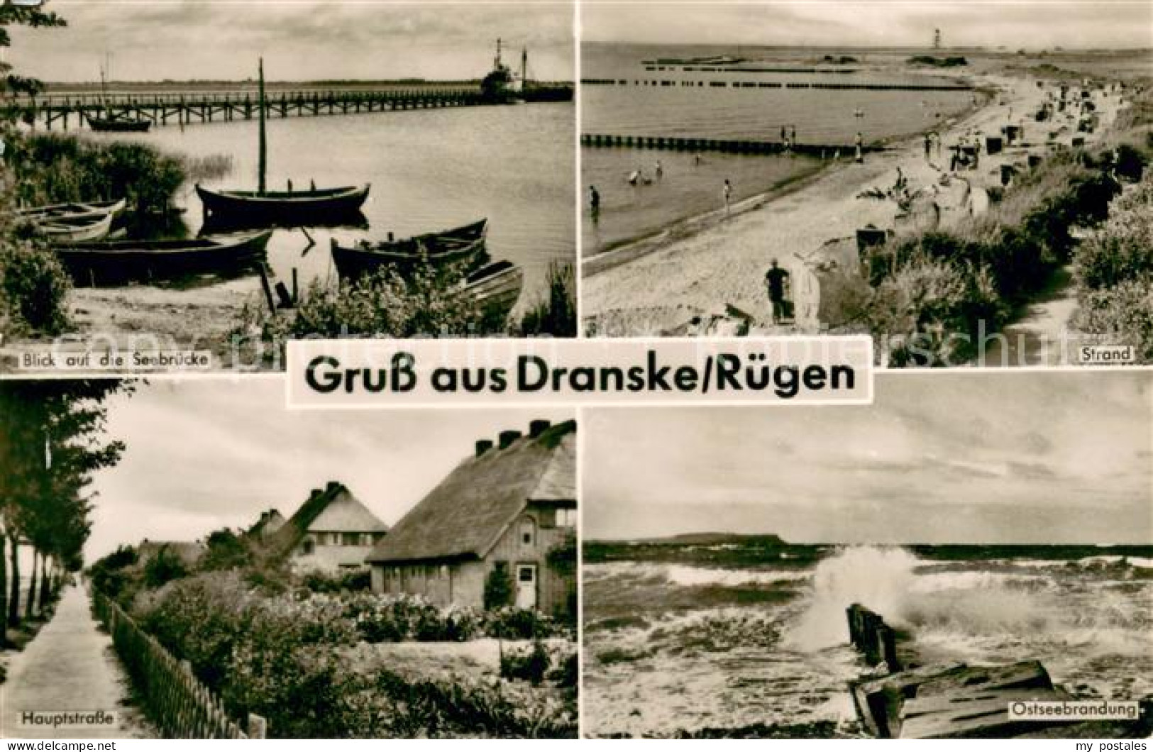 73675125 Dranske Seebruecke Strand Hauptstrasse Ostseebrandung Dranske - Other & Unclassified