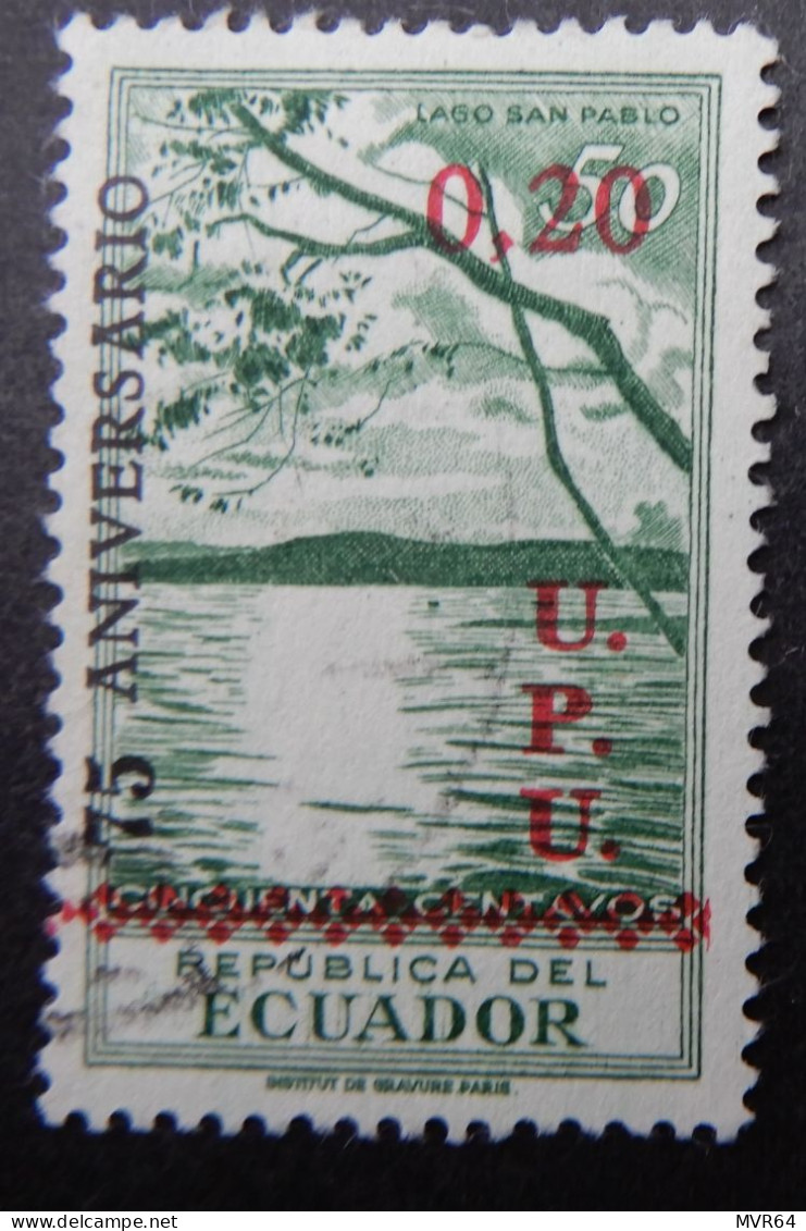 Ecuador 1956 1960 1961 (1a) Lago San Pablo Overprinted - Equateur