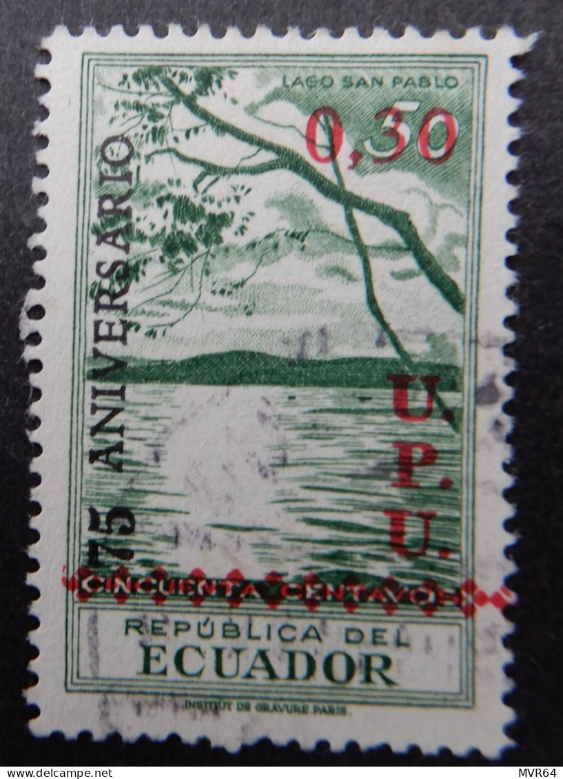 Ecuador 1956 1960 1961 (1b) Lago San Pablo Overprinted - Ecuador