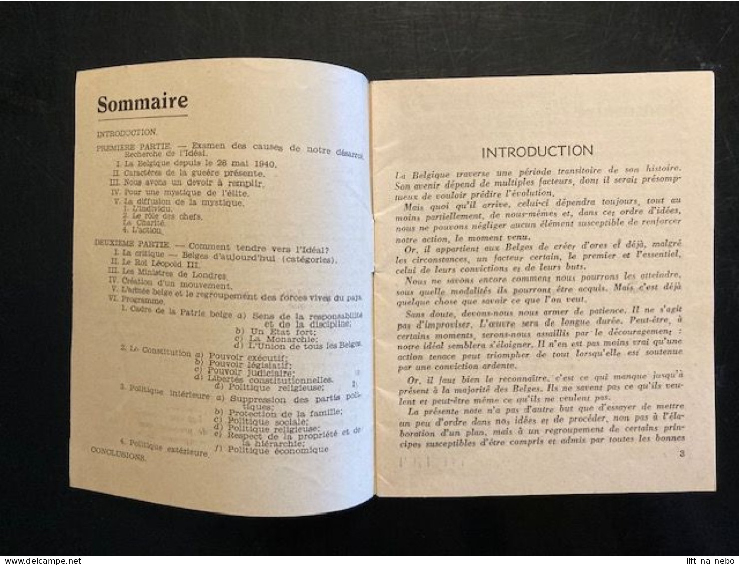 Tract Presse Clandestine Résistance Belge WWII WW2 'Servir' Introduction / La Belgique Traverse Une... Brochure 32 Pages - Documenten