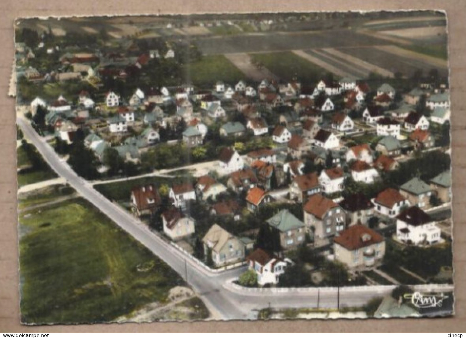 CPSM 67 - MUNDOLSHEIM - Vue Générale Aérienne - TB PLAN D'ensemble Et Du Centre Du Village - Détails Maisons Rues - Sonstige & Ohne Zuordnung