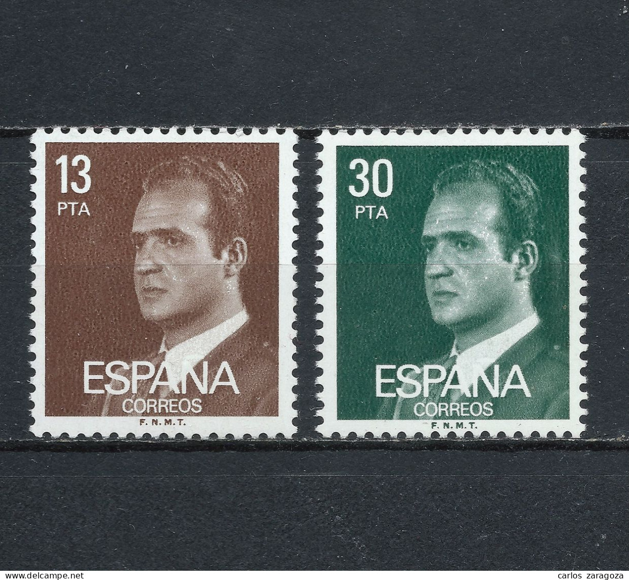 ESPAÑA 1981—Serie Básica Rey JUAN CARLOS #2599/2600, YT 2233/2234, Mi 2489x/2490x, Sc#2185/2186 ** Definitives - Nuevos