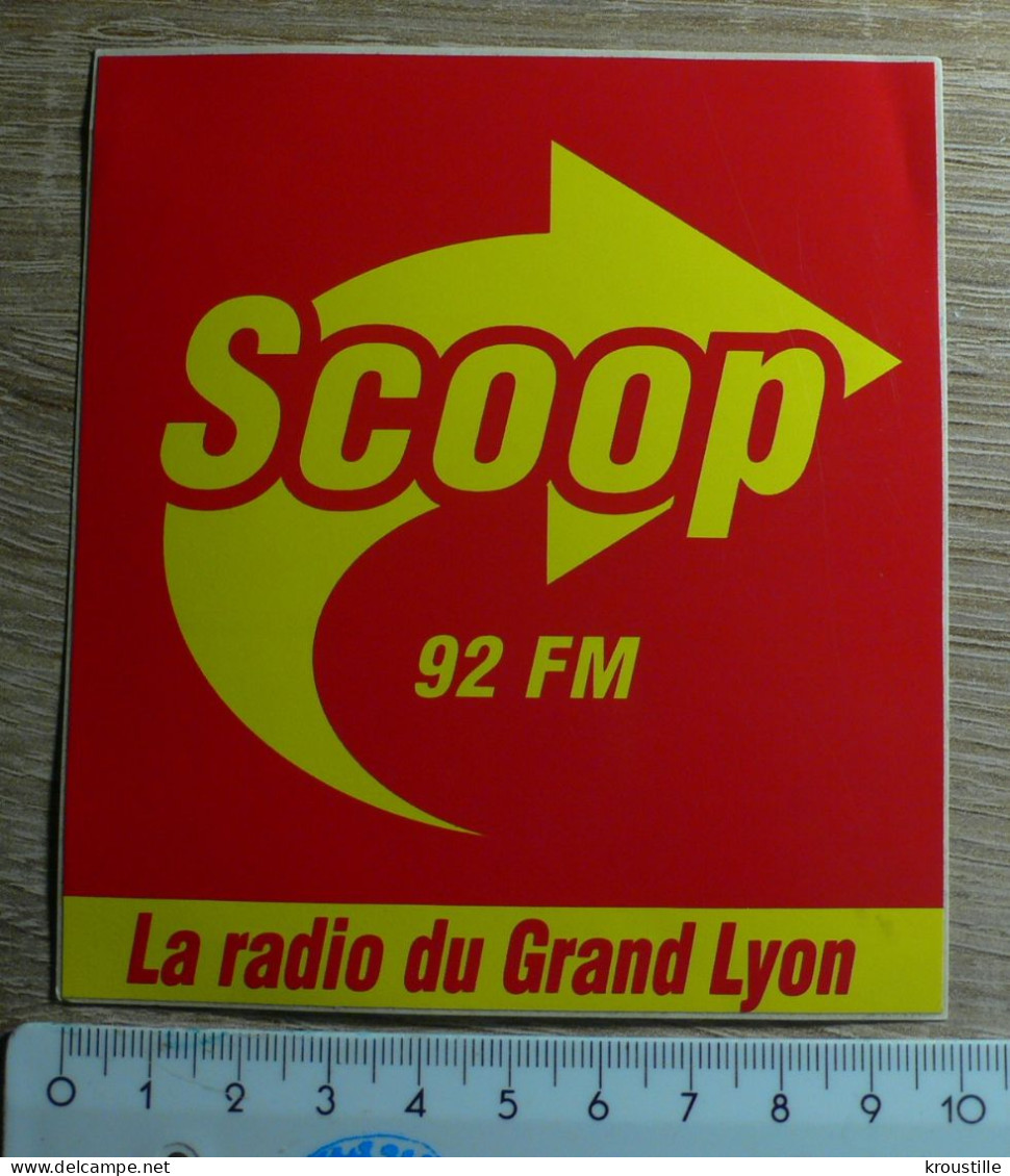 AUTOCOLLANT SCOOP FM - LA RADIO DU GRAND LYON - Adesivi