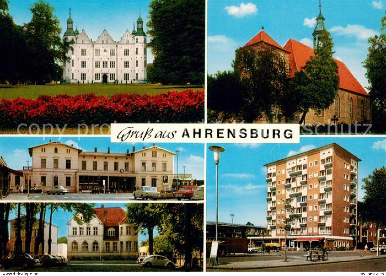 73674022 Ahrensburg Schloss Kirche Bahnhof Rathaus Hochhaus Ahrensburg - Ahrensburg