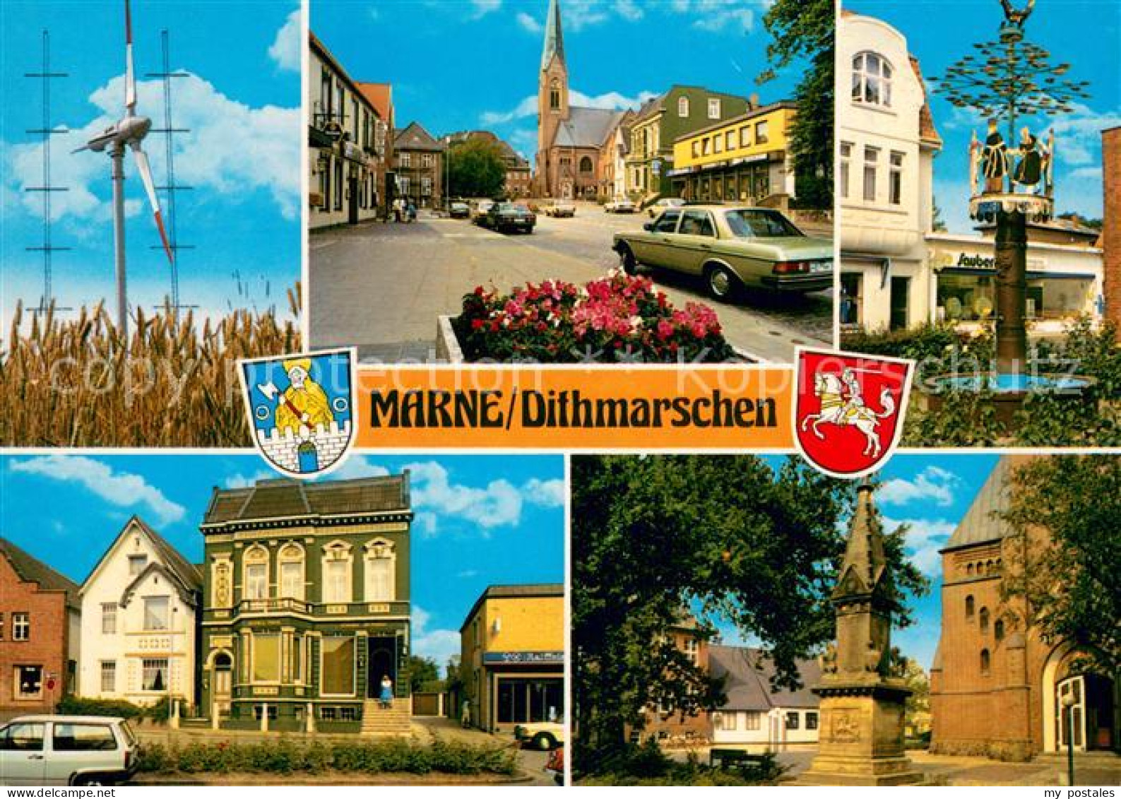 73674006 Marne Holstein Windrad Markt Brunnen Villa Monument Kirche Marne Holste - Andere & Zonder Classificatie