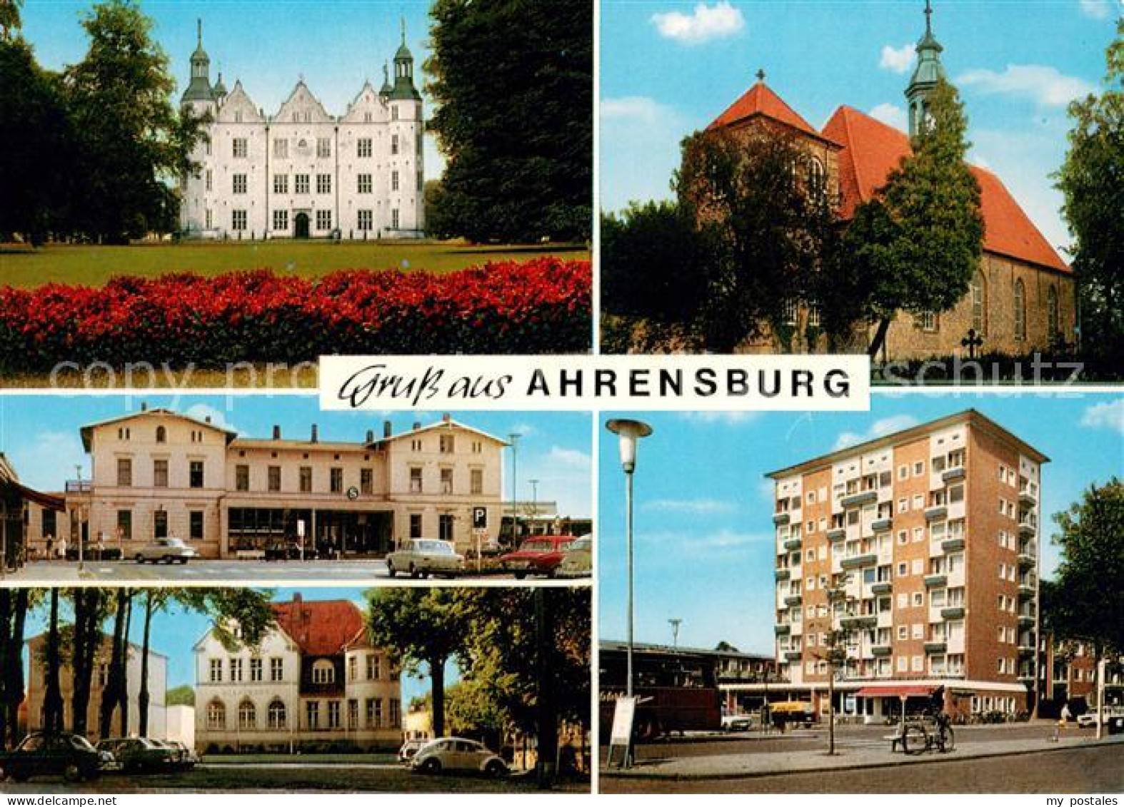 73674002 Ahrensburg Schloss Kirche Bahnhof Rathaus Hochhaus Ahrensburg - Ahrensburg