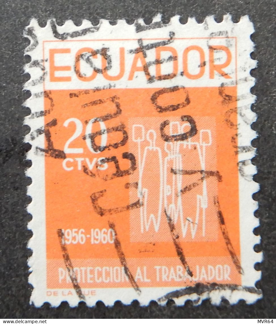 Ecuador 1960 (2) Proteccion Al Trabajador - Equateur