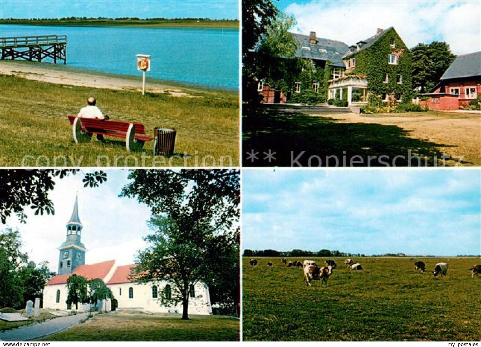 73673962 Lunden Holstein Strand Kirche Bauernhof Panorama Lunden Holstein - Andere & Zonder Classificatie