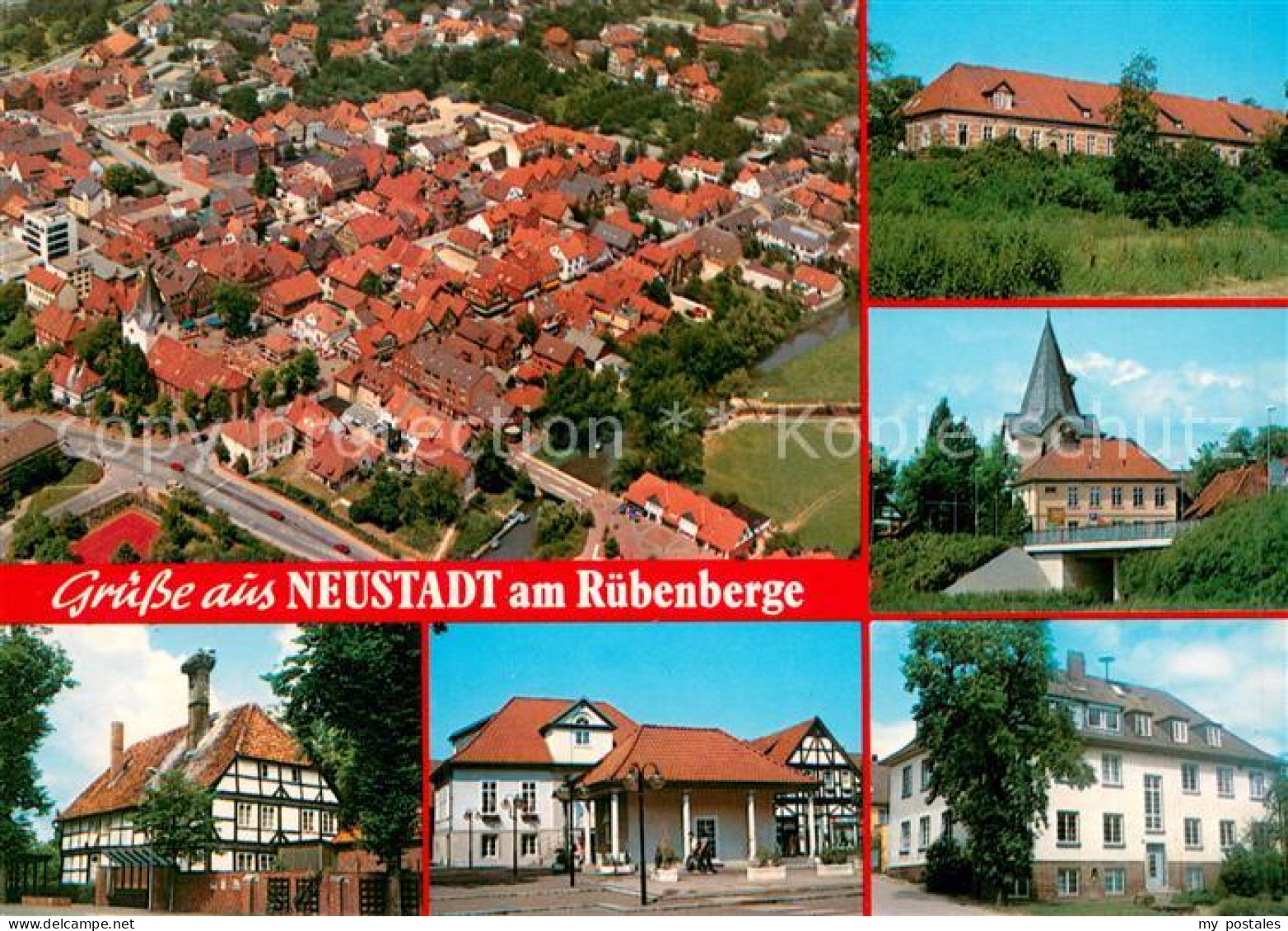 73673859 Neustadt Ruebenberge Fliegeraufnahme Kirche Gefangenenhaus Ortsmotiv Kn - Neustadt Am Rübenberge