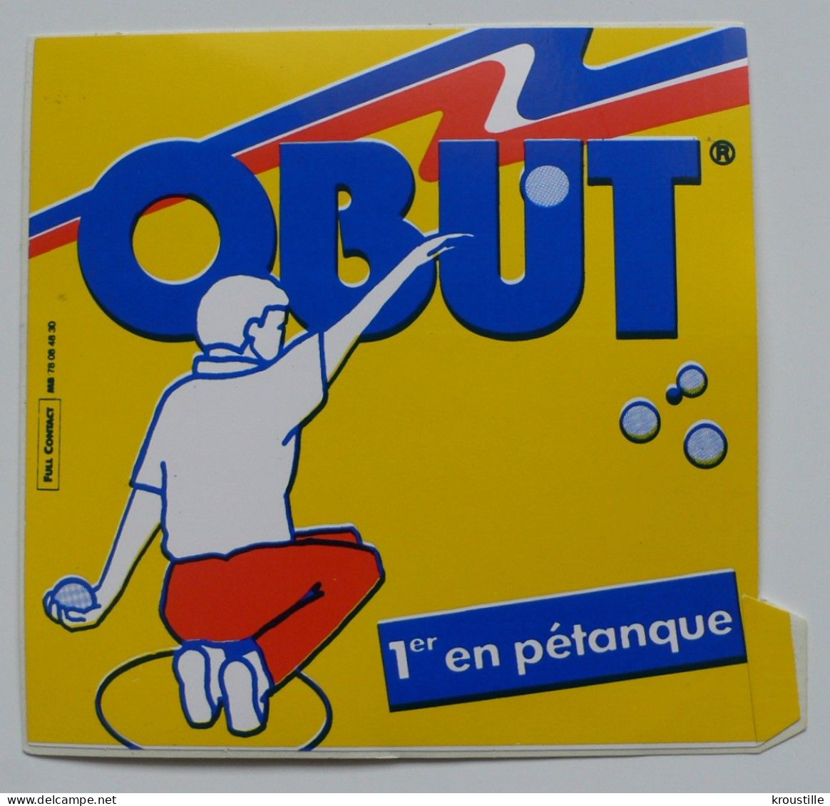 AUTOCOLLANT OBUT - 1er EN PETANQUE - Stickers