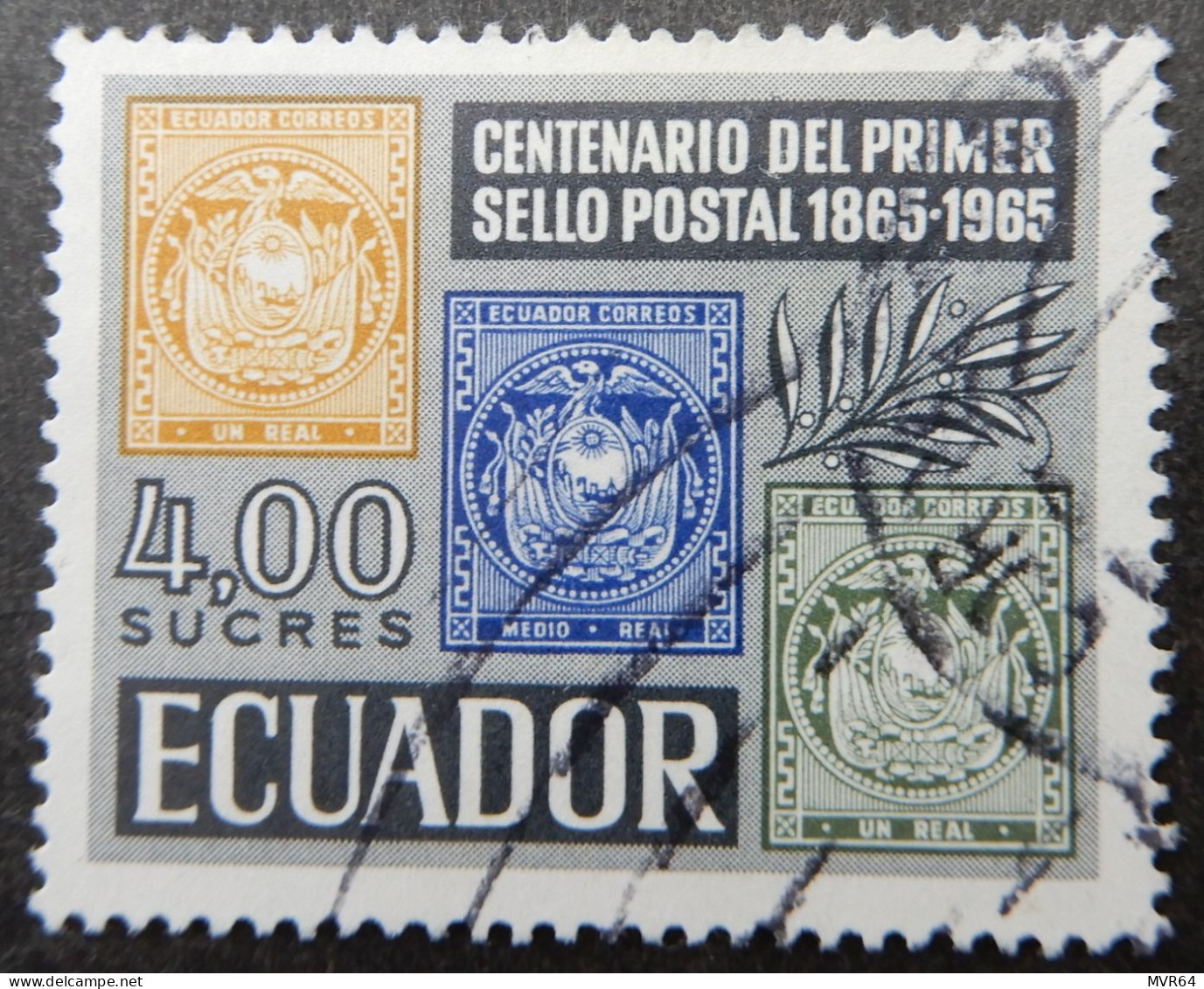 Ecuador 1965 (5) The 100th An. Of Stamps Of Ecuador - Ecuador