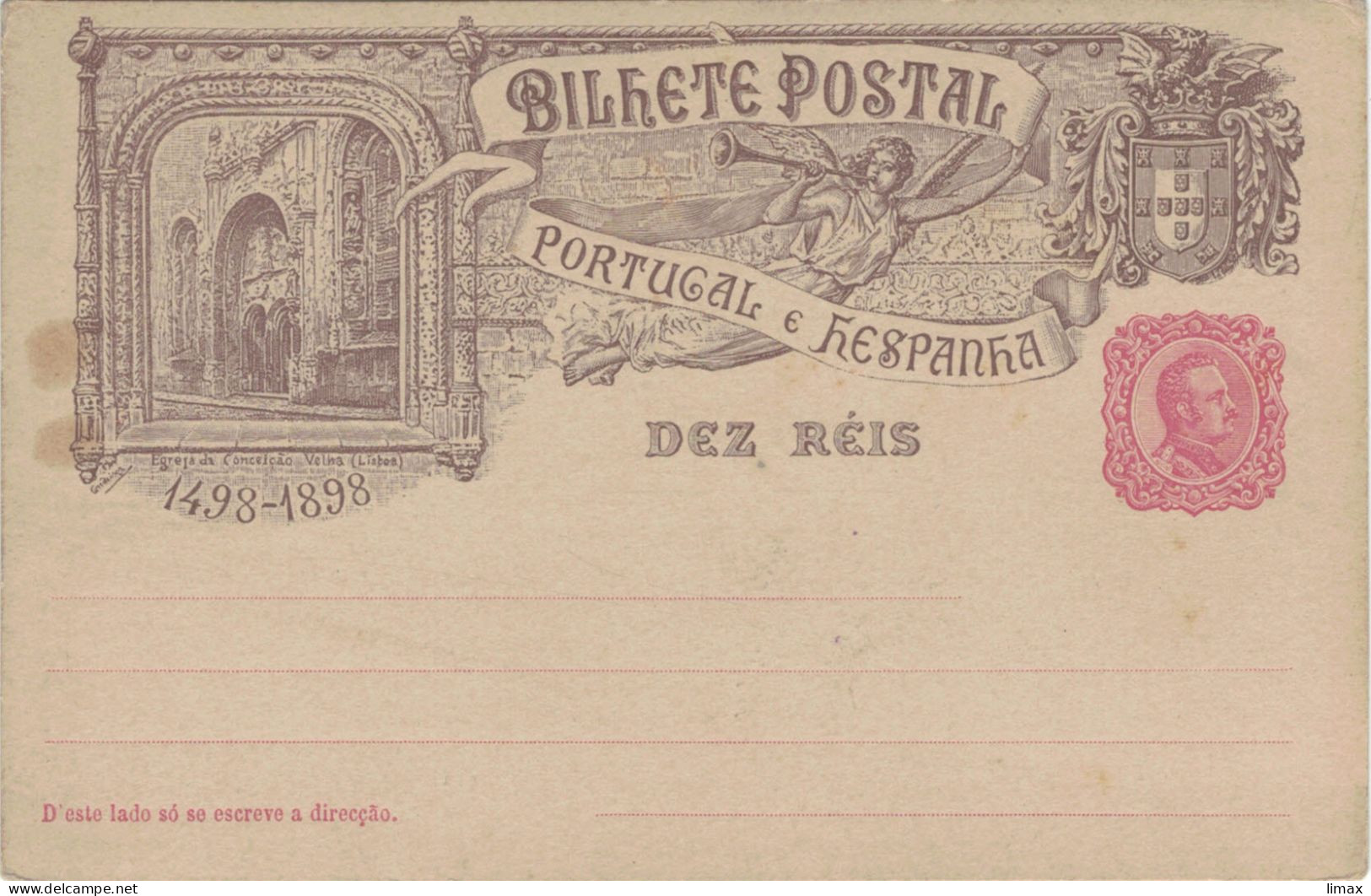 Bilhete Ganzsache Portugal & Hespanha Lissabon Igreja Da Conceição Velha - Postal Stationery