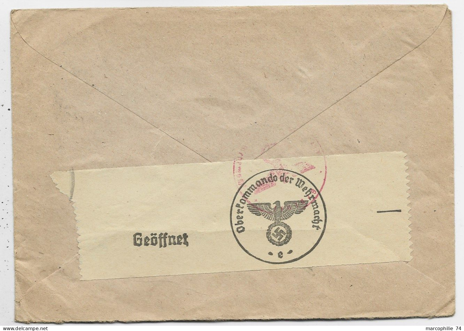 GERMANY 25C HITLER SEUL LETTRE BRIEF COVER DIEKIRCH 12.10.1943 LUXEMBOURG POUR REIMS MARNE + CENSURE NAZI - 1940-1944 Ocupación Alemana