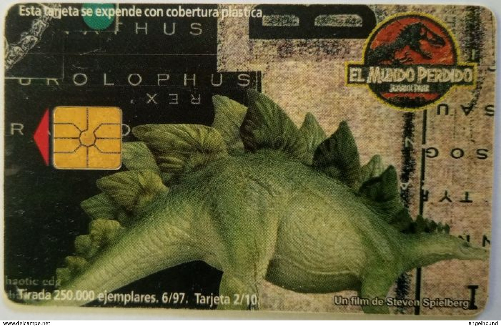 Argentina 100 Unit Chip Card - Jurassic Park  2/10 Gallimimus - Argentine