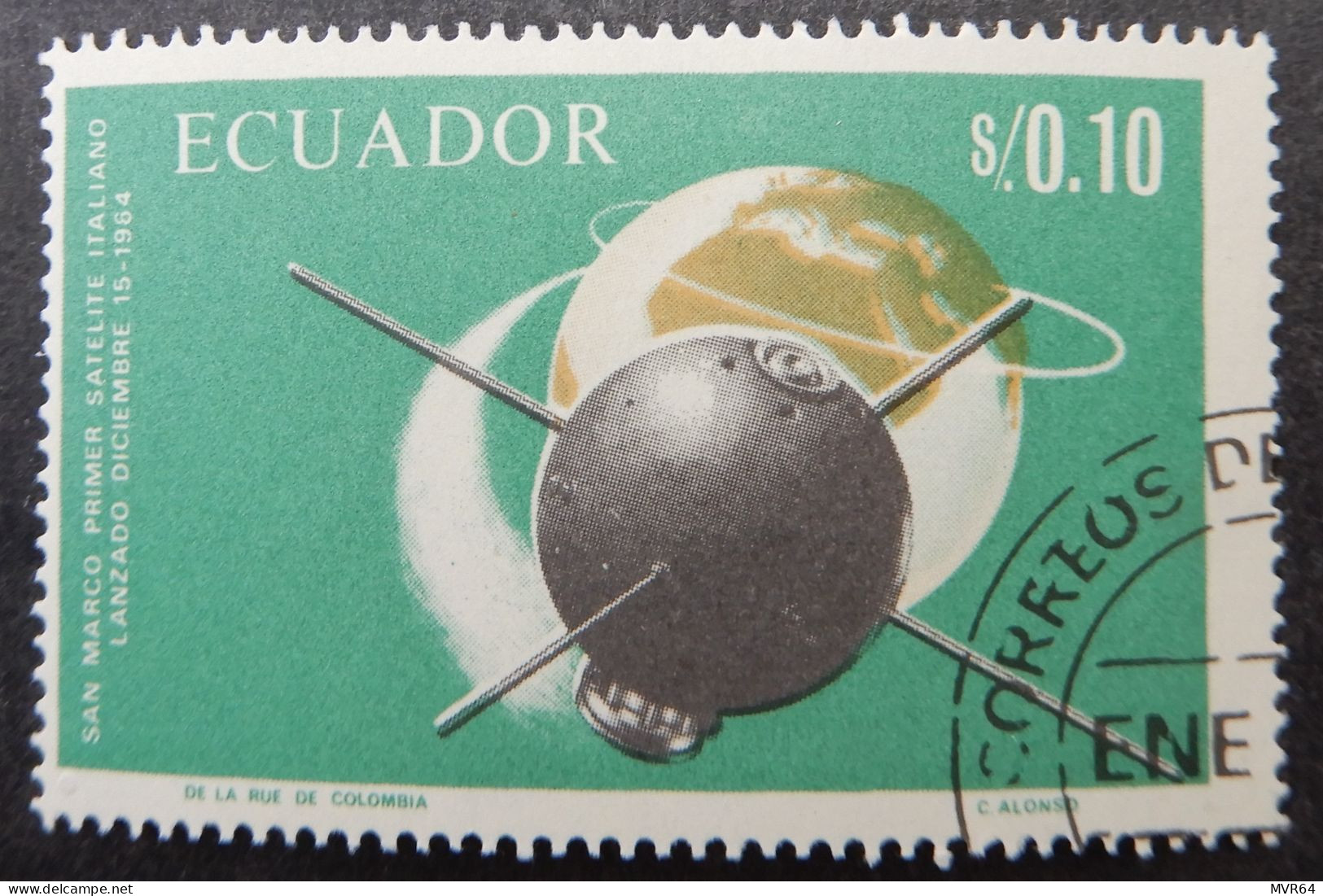 Ecuador 1966 (2) Italian Achievenments In Space Exploration - Equateur